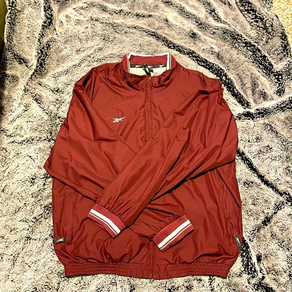 Vintage Reebok Maroon Zip Up Jacket